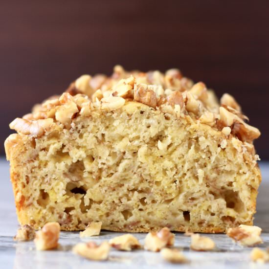 GF Vegan Banana Walnut Bread