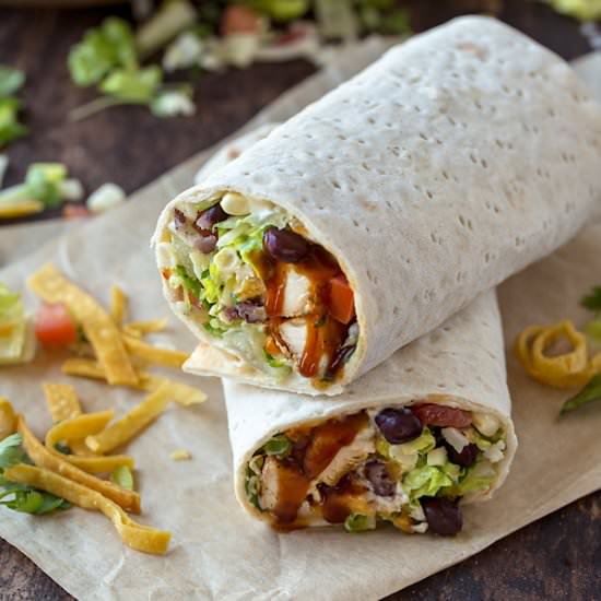 BBQ Chicken Salad Wrap