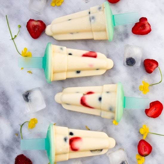 Dairy-free Vegan fruity popsicles