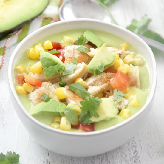 Avocado-Corn Chowder with Chicken