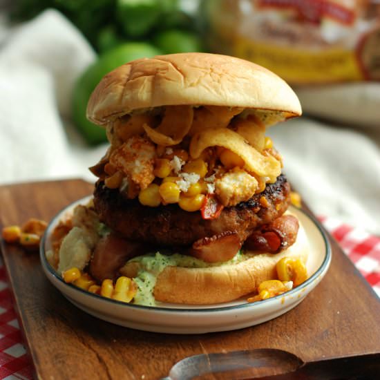 Mexican Street Corn Burgers