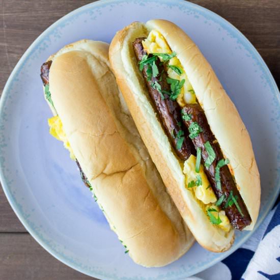 Sausage Sandwiches w/ Mango BBQ