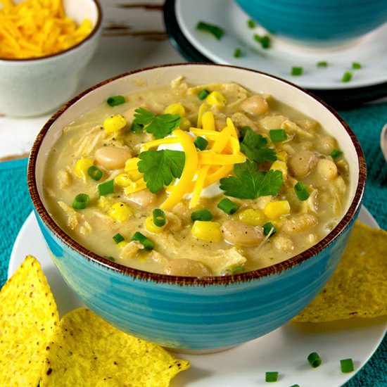 Crockpot White Bean Chicken Chili