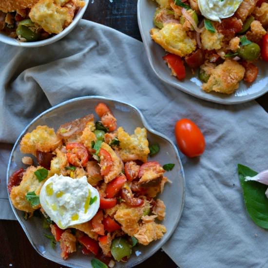 Rustic Italian Panzanella Salad
