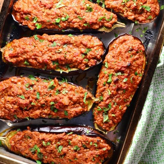 Easy Turkey Stuffed Eggplant Recipe