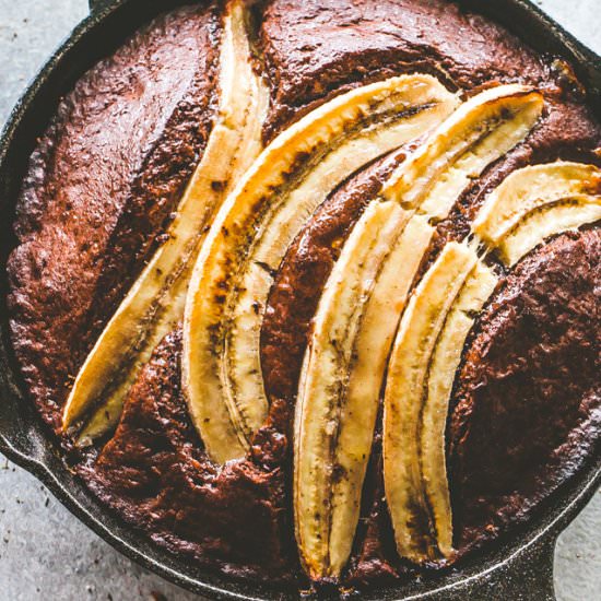 Skillet Chocolate Banana Bread