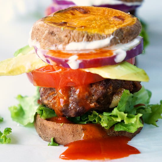 BUFFALO SWEET POTATO SLIDERS