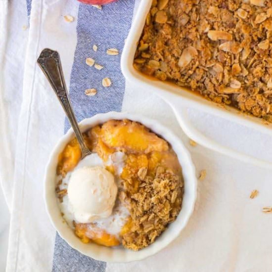 Healthy Homemade Peach Crisp