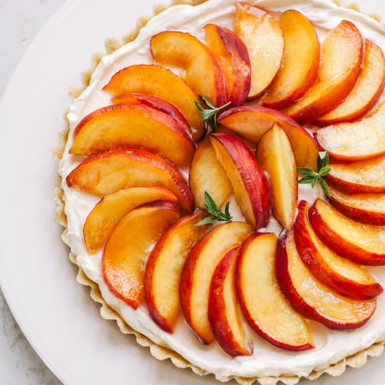No-Bake Peach Cream Tart