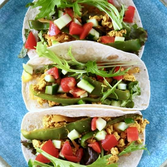 Vegan Scrambled Tofu Tacos