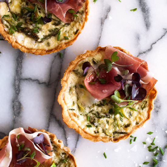 Asparagus Ricotta Tarts