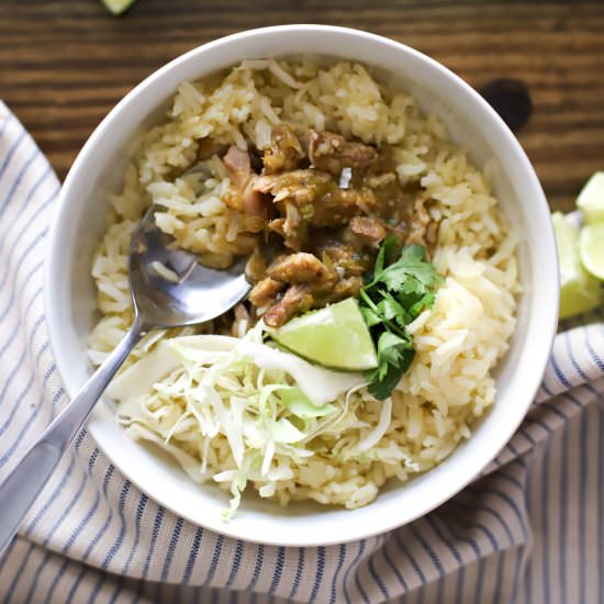 Tomatillo Chicken and Rice