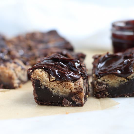 Cookie Dough-Stuffed Brownies