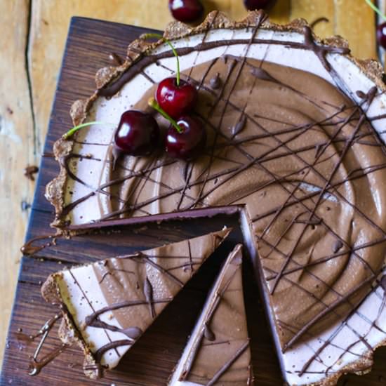 No-Bake Frozen Cherry Chocolate Pie