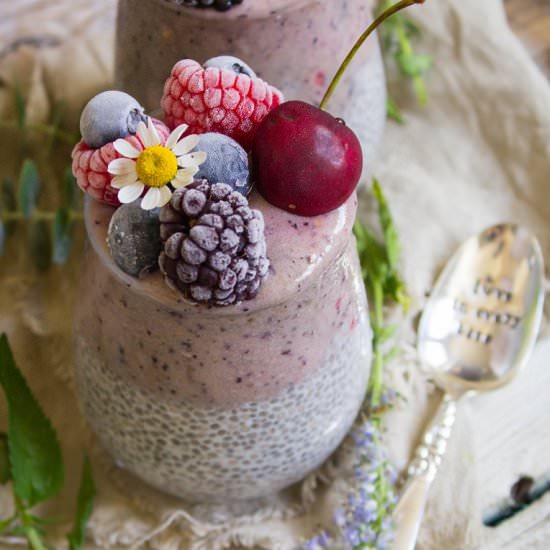 Braspberry Layered Chia Pudding