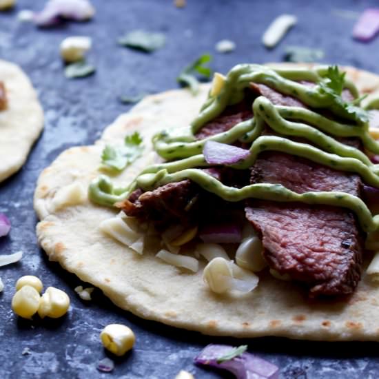 Cilantro Lime Steak Tacos