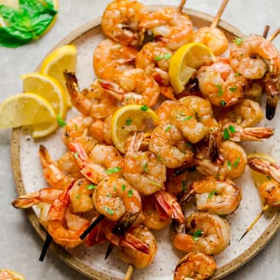 Low Carb Grilled Shrimp Skewers