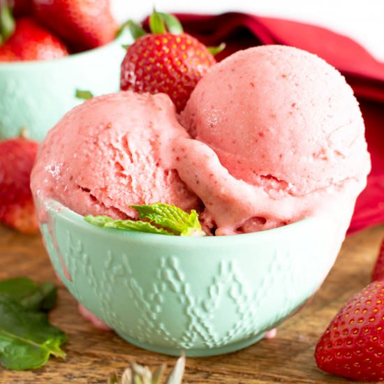 Strawberry Coconut Sorbet