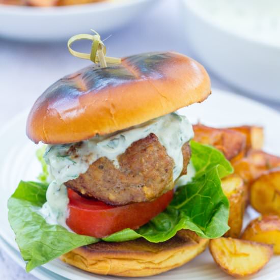 Spicy Moroccan Lamb Burgers