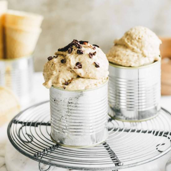Banana and peanut butter ice cream
