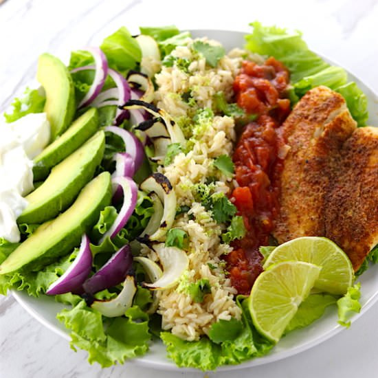 Southwest Grilled Tilapia Salad