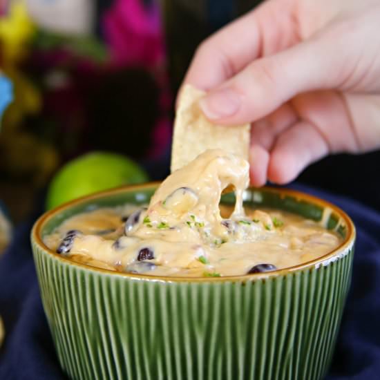 Black Bean Jalapeño Popper Queso