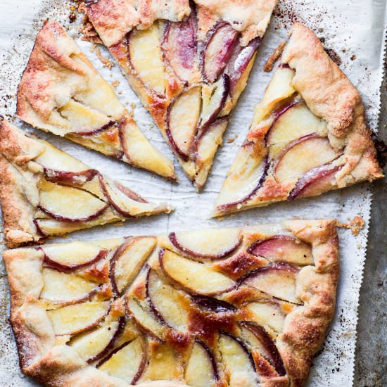 White Peach Frangipane Galette