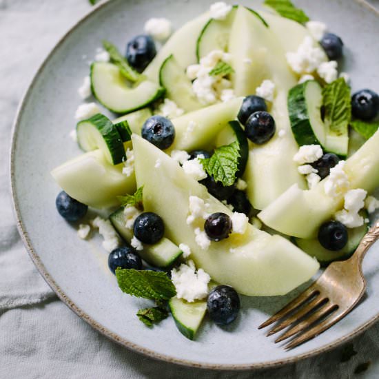 Honeydew Blueberry Salad with Feta