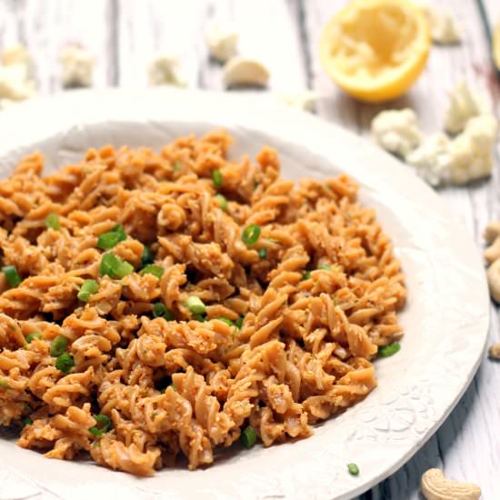 Roasted Cauliflower Pesto Pasta