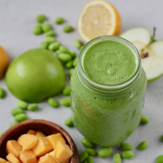 Edamame Smoothie with Mango + Kale
