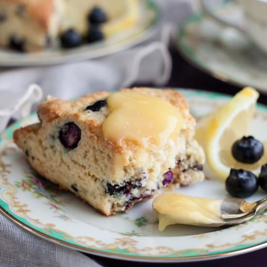 Lemon Blueberry Cream Scones