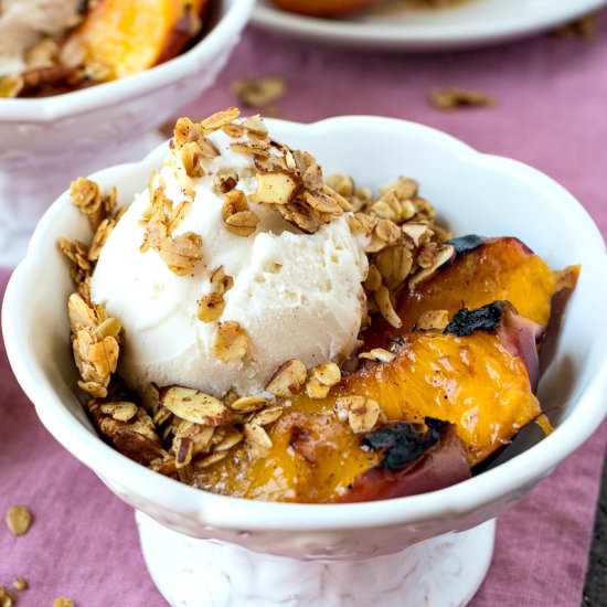 Grilled Peach Sundaes