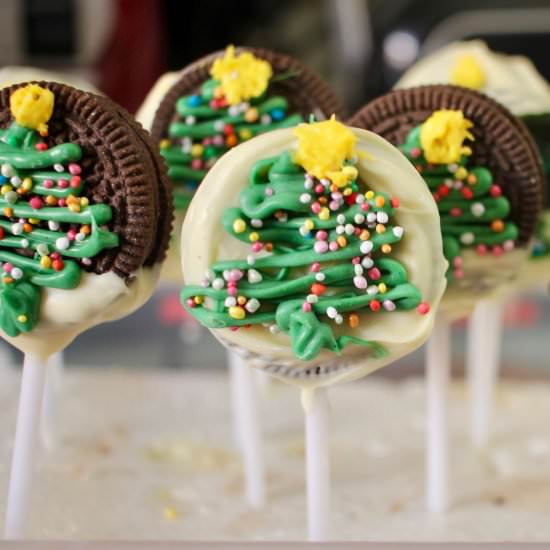 Oreo Christmas Tree Pops