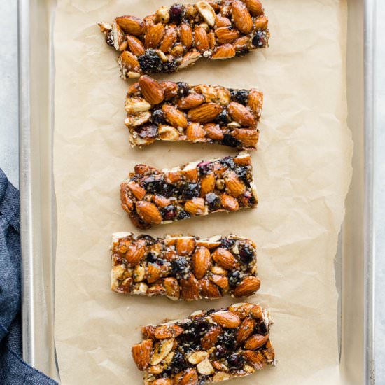 Blueberry Almond Granola Bars