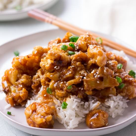 Sticky Sesame Cauliflower