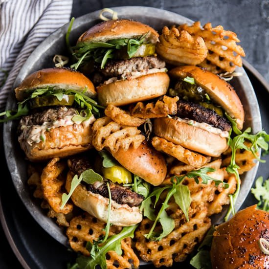 Sliders with Sun-dried Tomato Mayo