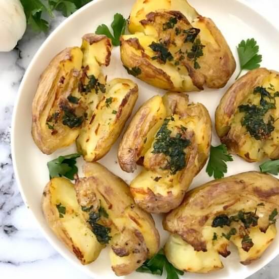 Garlic Smashed Potatoes