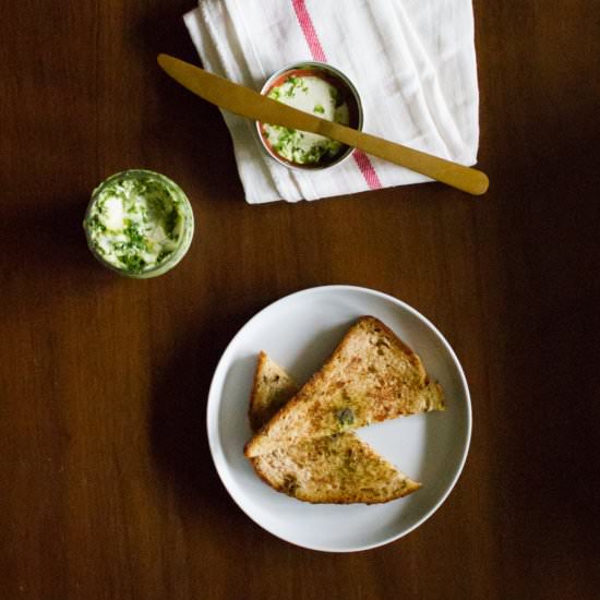 Garlic Chive Compound Butter