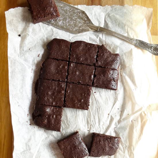 Simple Dark Chocolate Brownies
