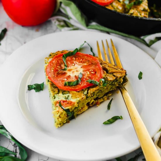 Vegan Caprese Quiche