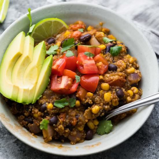 IP Quinoa Enchilada Casserole