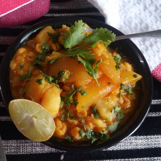 Curried Bengal Gram Lentils