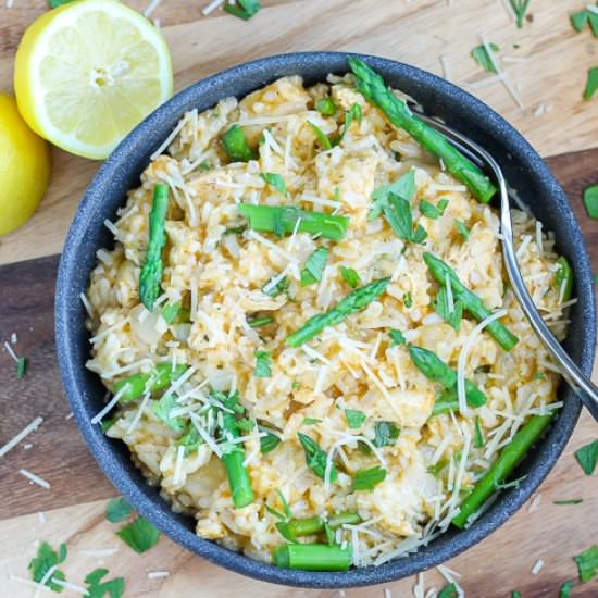 Lemon Chicken and Asparagus Risotto