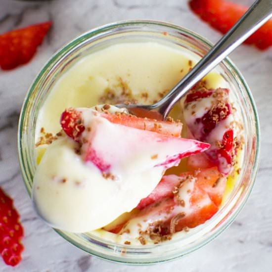Quick white chocolate pots de crème
