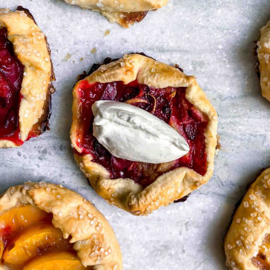 Plum and Peach Mini Galettes