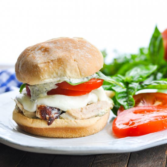 Grilled Chicken Caprese Sandwiches