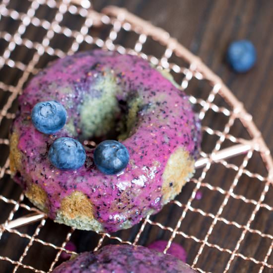 Blueberry Vegan Donuts