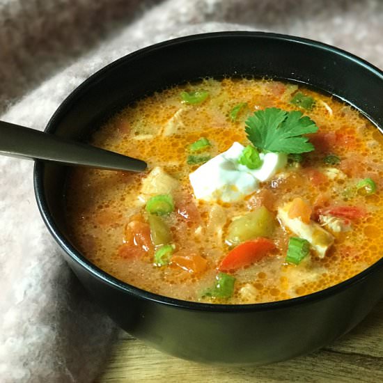 Chicken Fajita Soup in Instant Pot