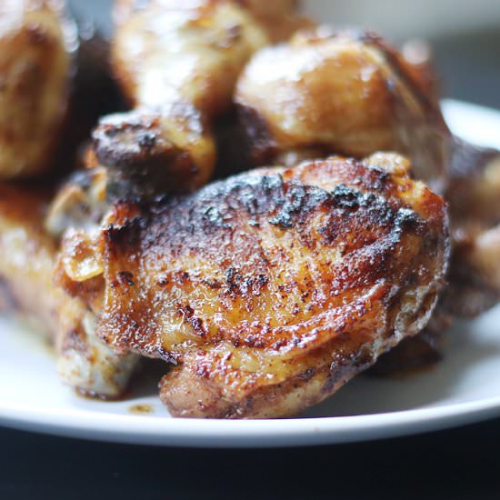 slow and low dry rub chicken