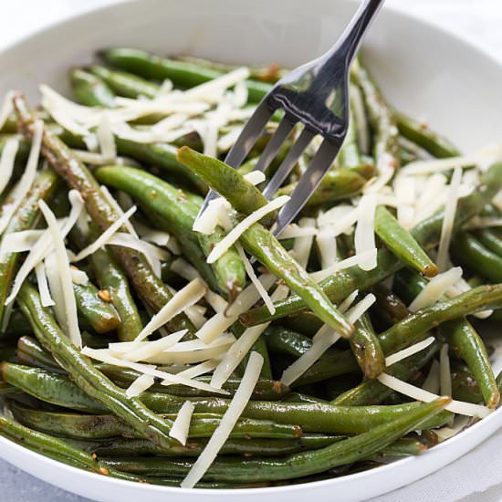 garlic parmesan green beans